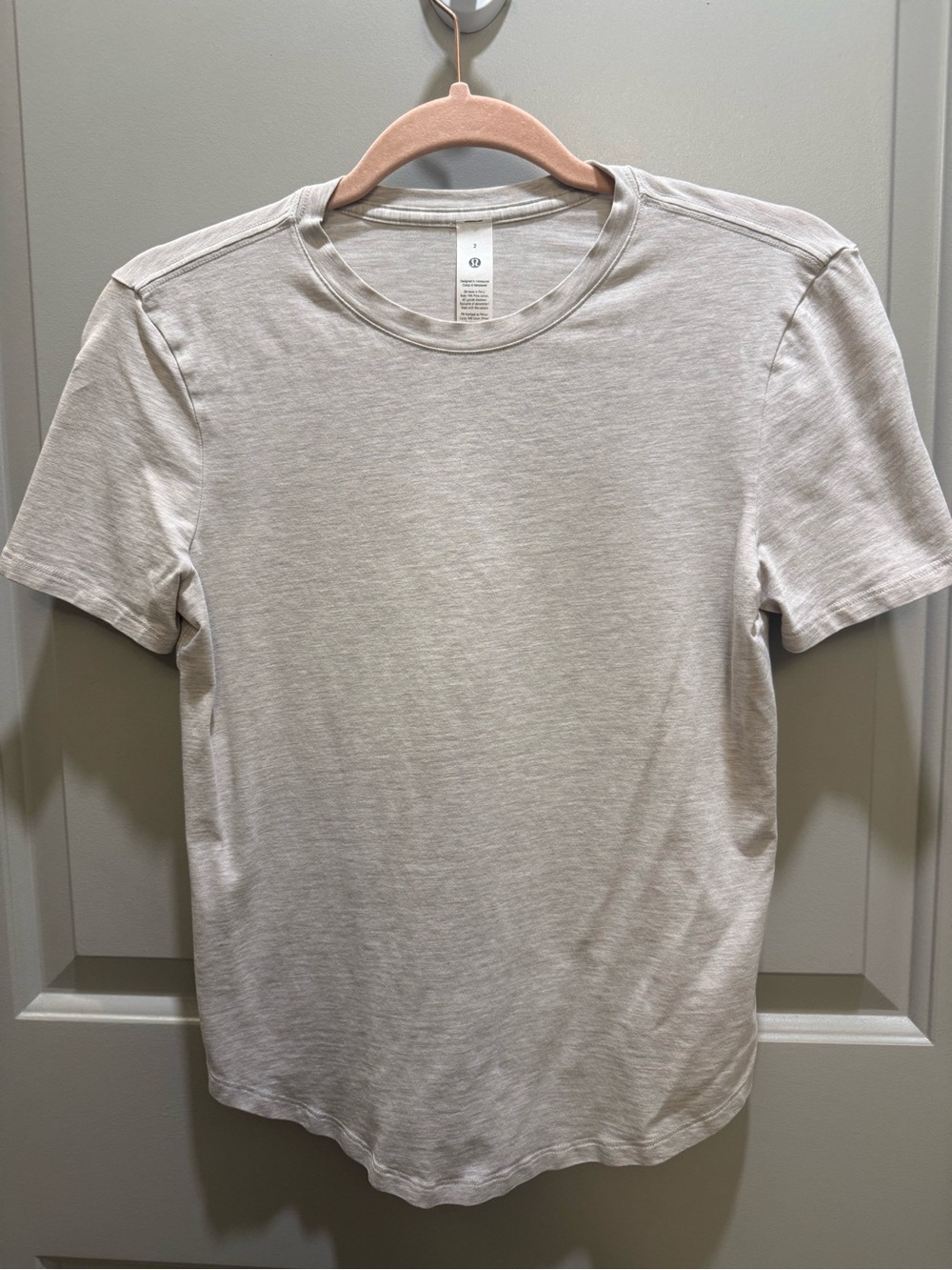 Lululemon Love Crew T-shirt Size 2 Oatmeal